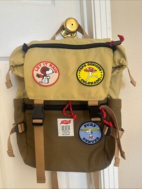 Topo Designs Two-Tone Roll-Top Snoopy Rover Backpack
